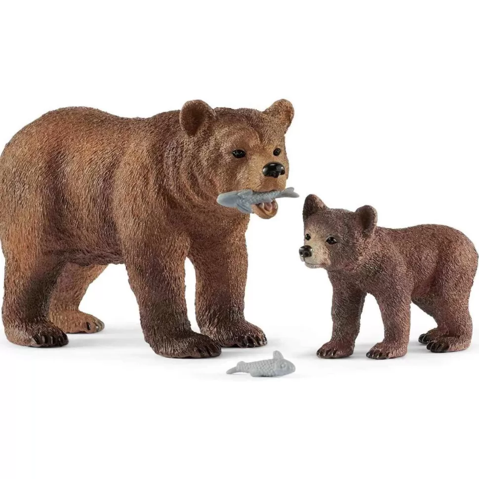 Schleich Set De Figuras Grizzly Con Su Cria* Figuras Y Minimundos