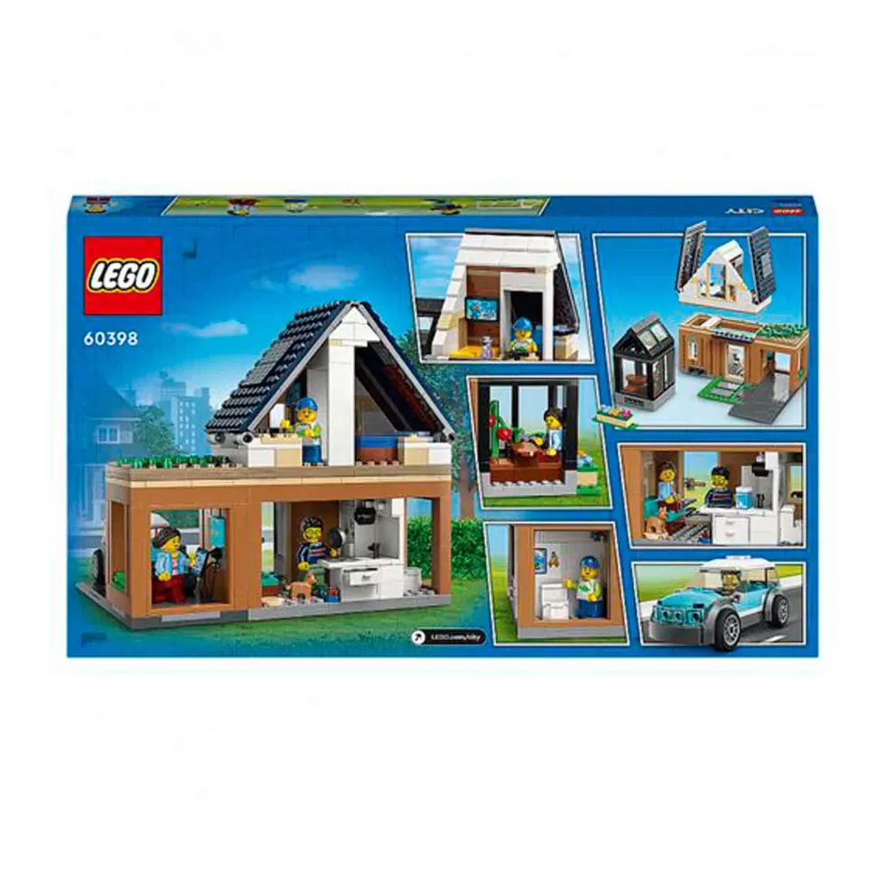 * Juegos De Construcción^Set De Juguetes De Construcción City 60398 Casa Familiar Y Coche Electrico (462 Piezas)
