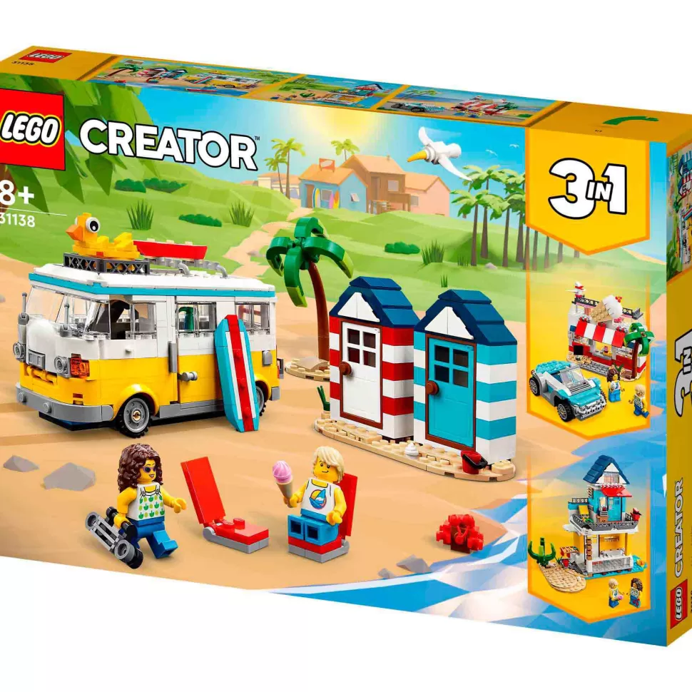 * Set De Juguetes De Construcción Creator 31138 Furgoneta Playera (556 Piezas)* Juegos De Construcción