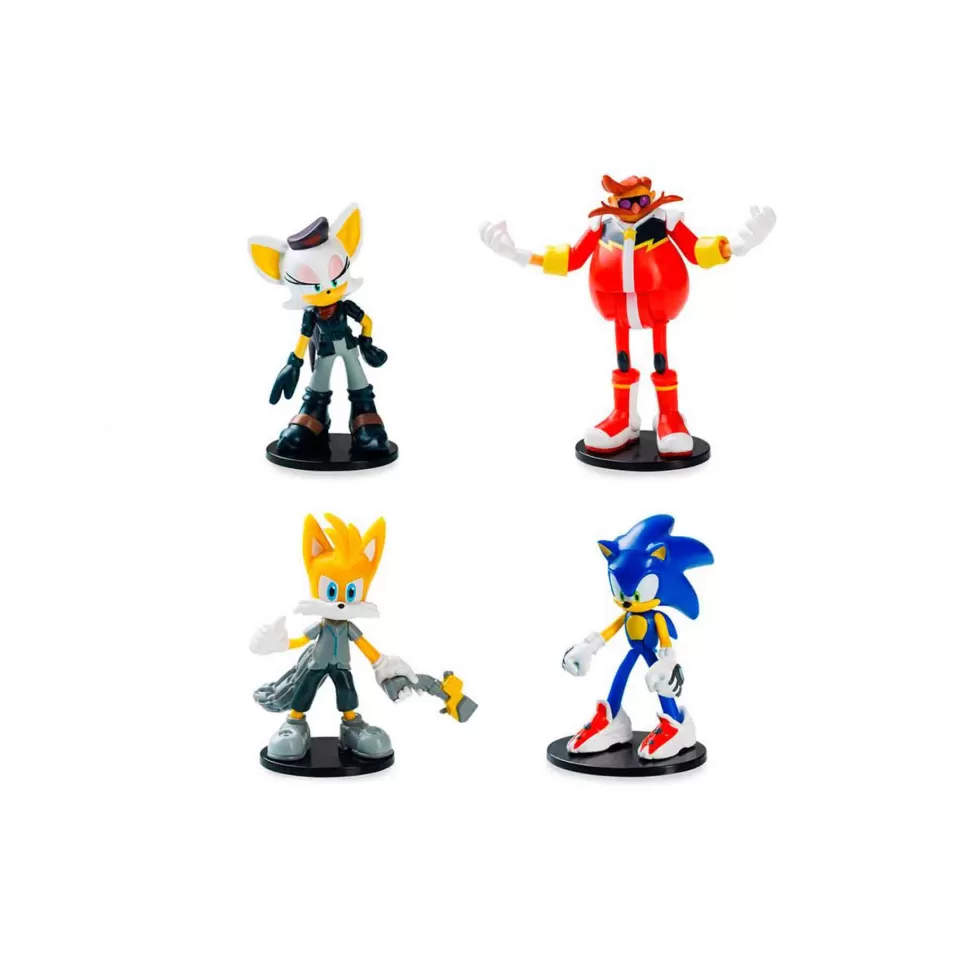 Sonic y Sega All Stars Sonic Figura Articulada Pack De 4* Figuras Y Minimundos