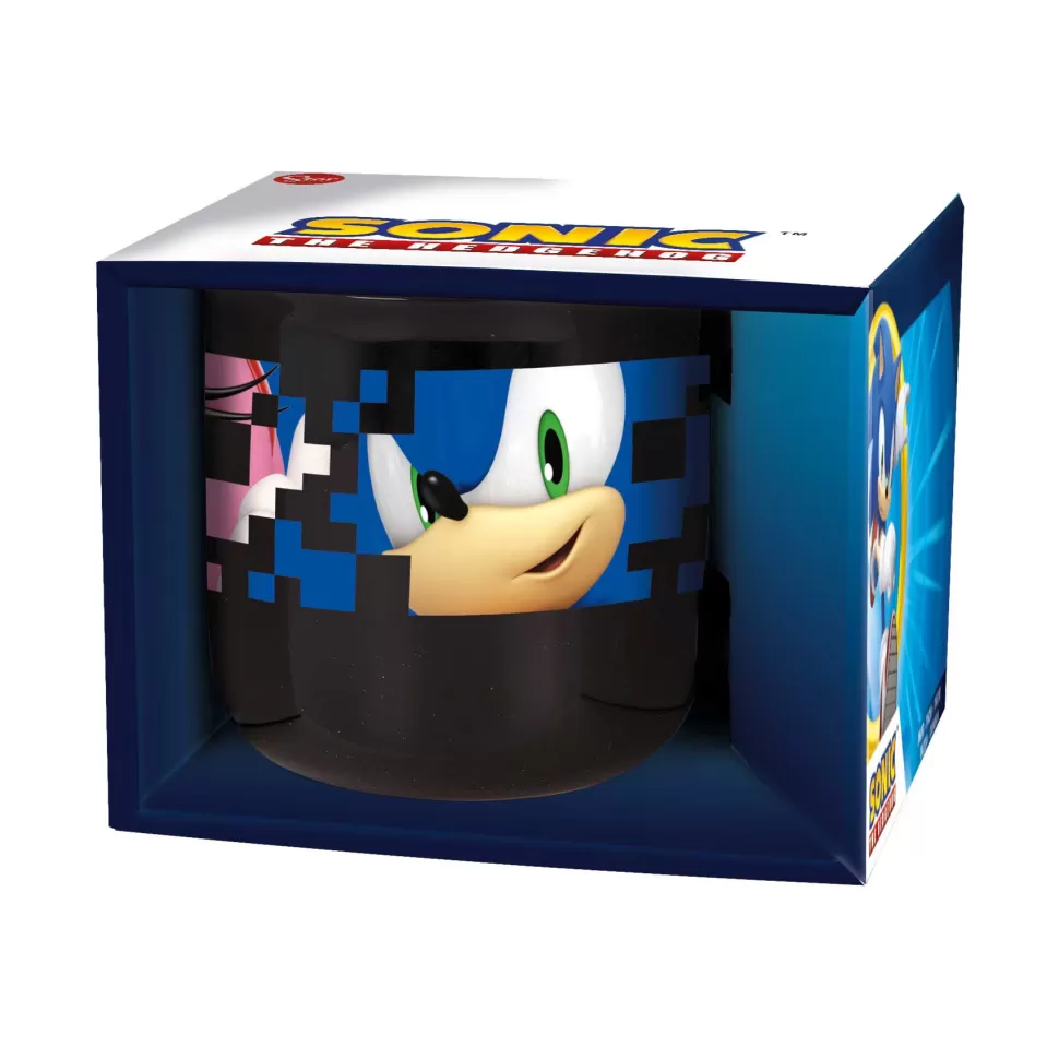 Sonic y Sega All Stars Sonictaza Ceramica De Desayuno 400 Ml En Caja Regalo* Vuelta Al Cole