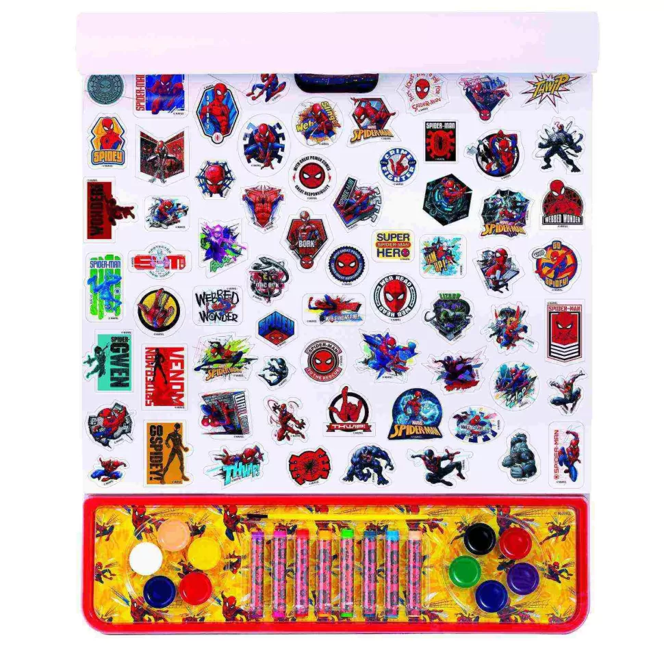 Spiderman Libro De Colorear Giga Block 4 En 1* Manualidades
