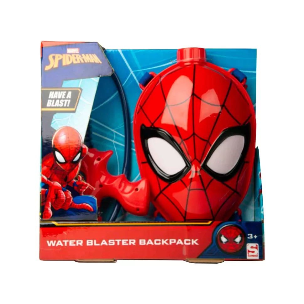 Spiderman Pistola De Agua Con Mochila* Figuras Y Minimundos