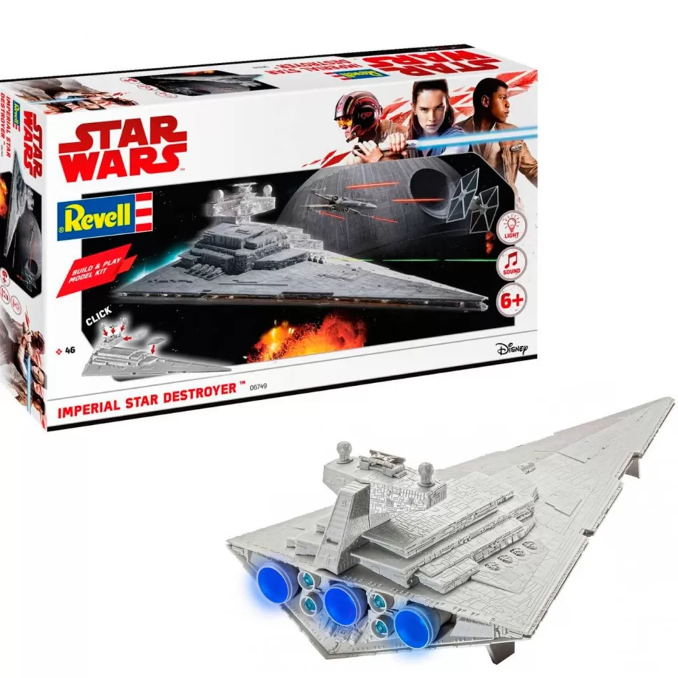 Star Wars Maqueta Imperial Star Destroyer Luz Y Sonido* Juegos De Construcción