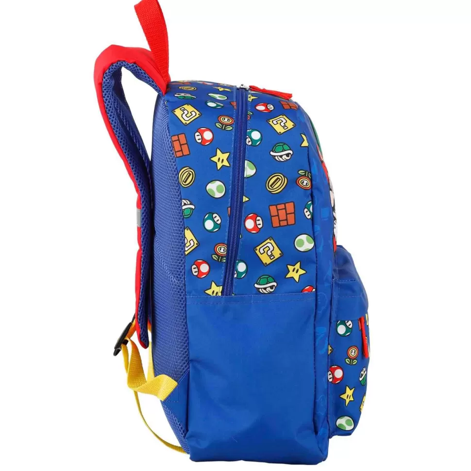 Super Mario Vuelta Al Cole^ Mochila Con Compartimento Para Laptop 41 Cm