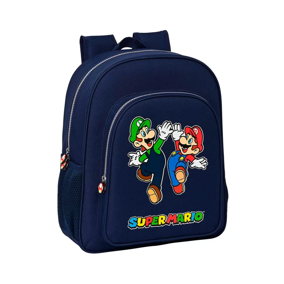 Super Mario Mochila Junior Adaptable A Carro* Vuelta Al Cole