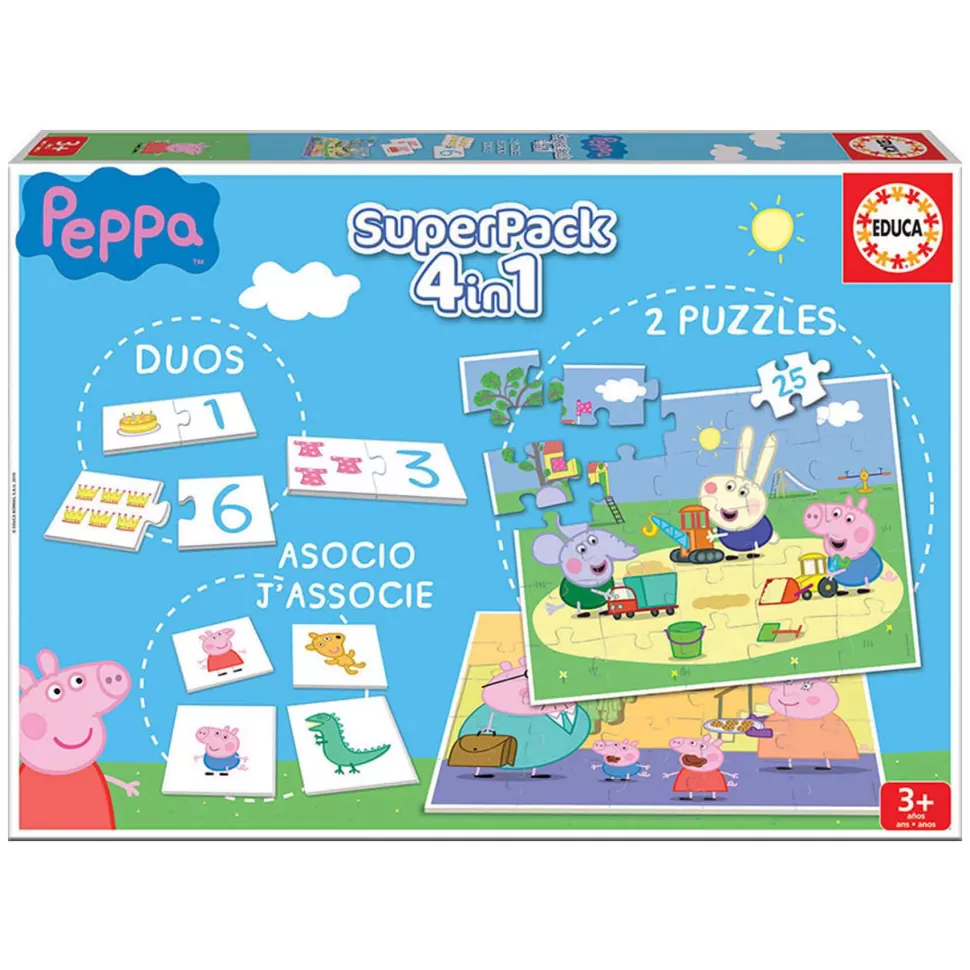 Educa Borras Superpack Puzzles Peppa Pig 4 En 1* Puzzles Y Educativos