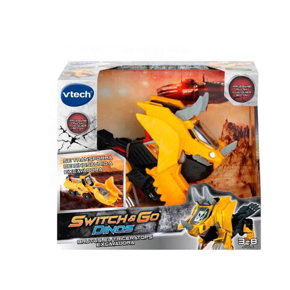 VTech Switch & Go Dino Brutus, Triceratops Exc* Juguetes Electrónicos