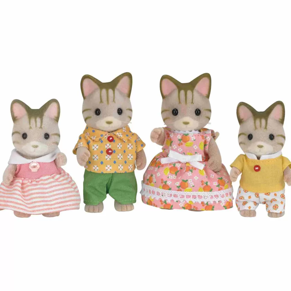 Sylvanian Families Familia Gato De Rayas* Figuras Y Minimundos