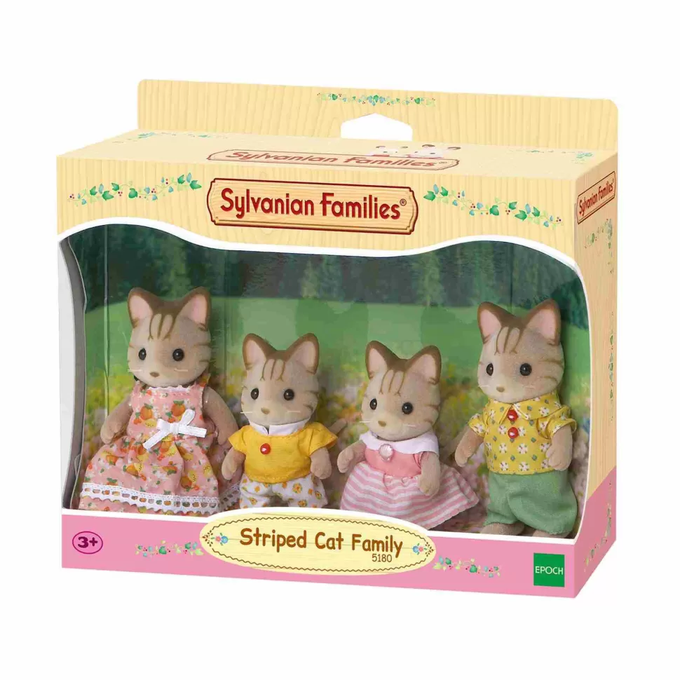 Sylvanian Families Familia Gato De Rayas* Figuras Y Minimundos