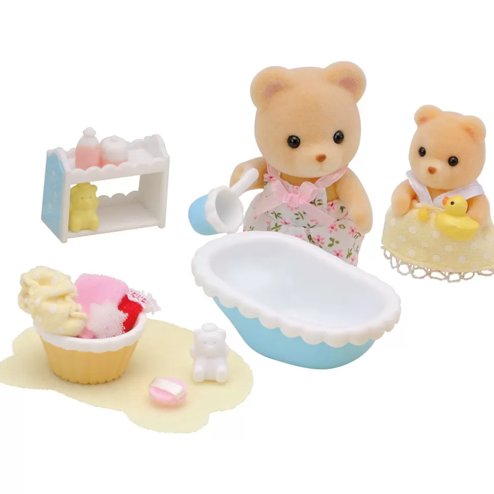 Sylvanian Families Figuras Y Minimundos^ La Hora Del Bano