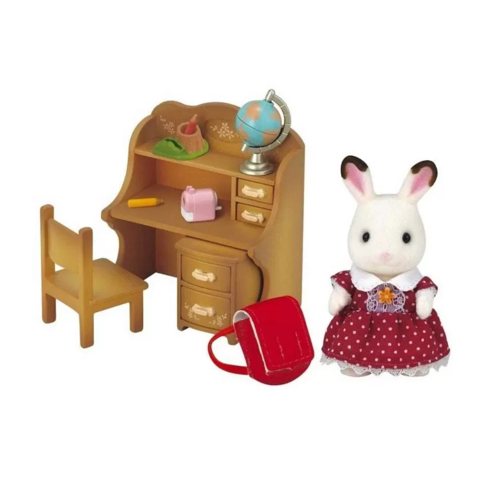 Sylvanian Families Figuras Y Minimundos^ Set De Escritorio Freya Conejo Chocolate