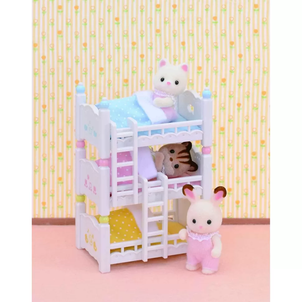 Sylvanian Families Set De Literas Triples* Figuras Y Minimundos