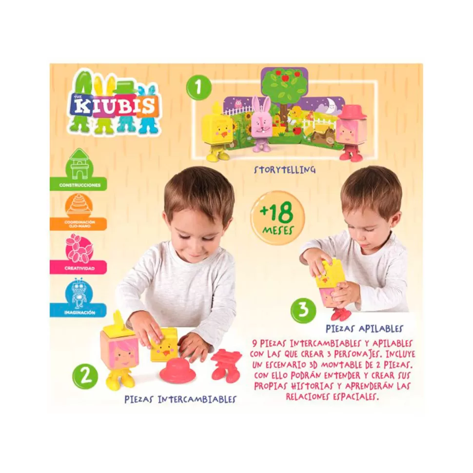 Educa Borras The Kiubis 3 Personajes La Pequena Granja Y Las Manzanas* Juegos De Construcción