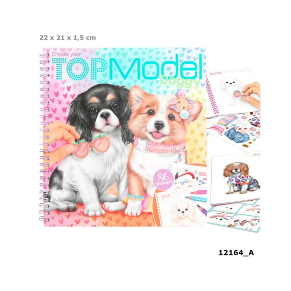 TopModel Manualidades^Top Model Create Your Doggy Colouring Book