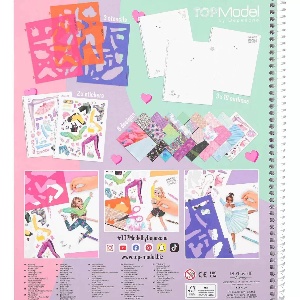 TopModel Manualidades^Top Model Cuaderno Para Colorear Dance