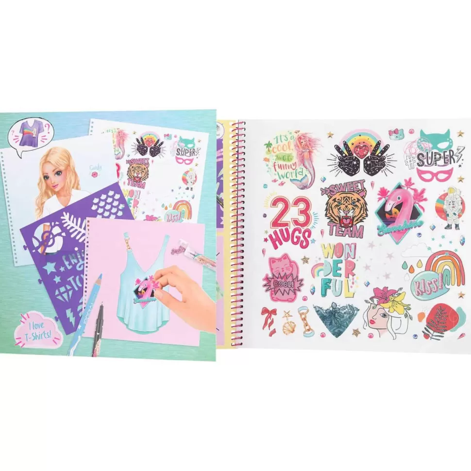 TopModel Manualidades^ Cuaderno Para Colorear T-Shirt Designer