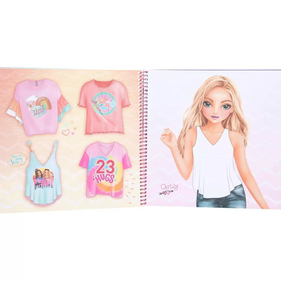 TopModel Manualidades^ Cuaderno Para Colorear T-Shirt Designer