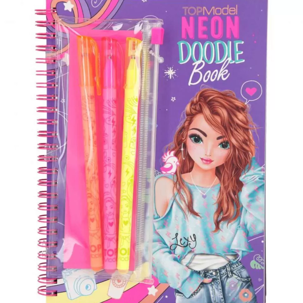 TopModel Manualidades^ Doodle Book Neon Con Set De Boligrafos Neon