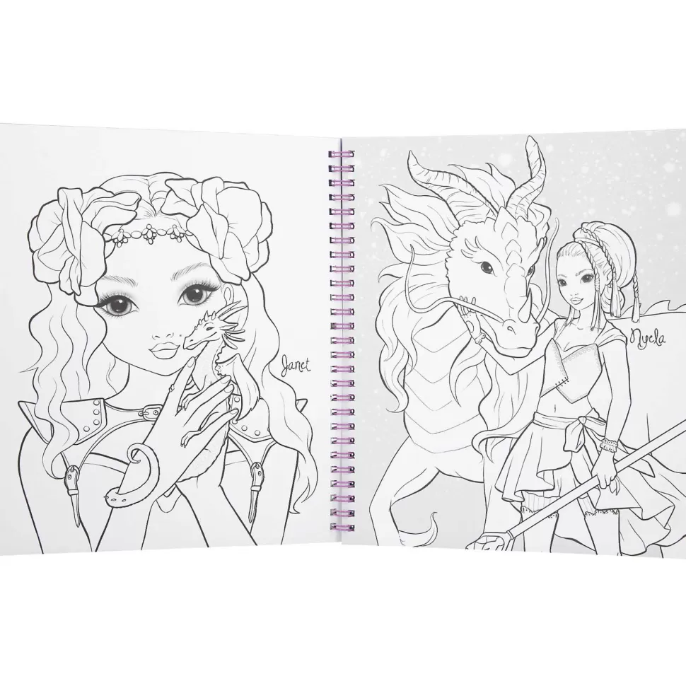 TopModel Manualidades^ Libro De Colorear Con Lentejuelas Dragon Love