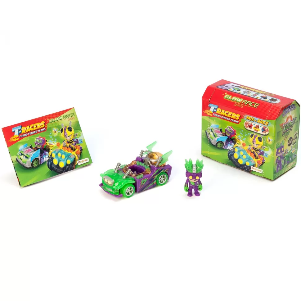 T-Racers Figuras Y Minimundos^ Glow Race Car & Racer Diferentes Modelos