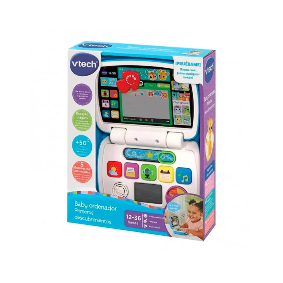 VTech Baby Ordenador Infantil Interactivo Primeros Descubrimientos* Primera Infancia