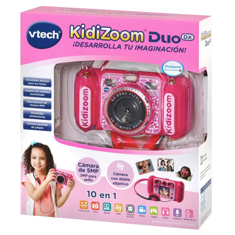VTech Camara De Fotos Digital Kidizoom Duo Dx 10 En 1 Rosa* Juguetes Electrónicos