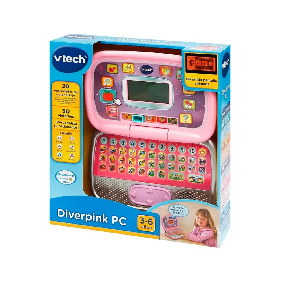 VTech Juguetes Electrónicos^ Diver Pink Pc | Ordenador Infantil